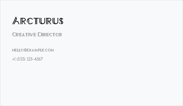 Arcturus Business Card