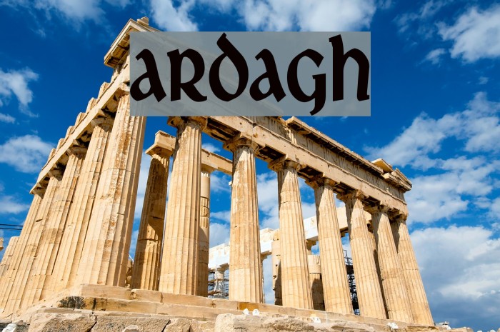 Ardagh 字体 examples