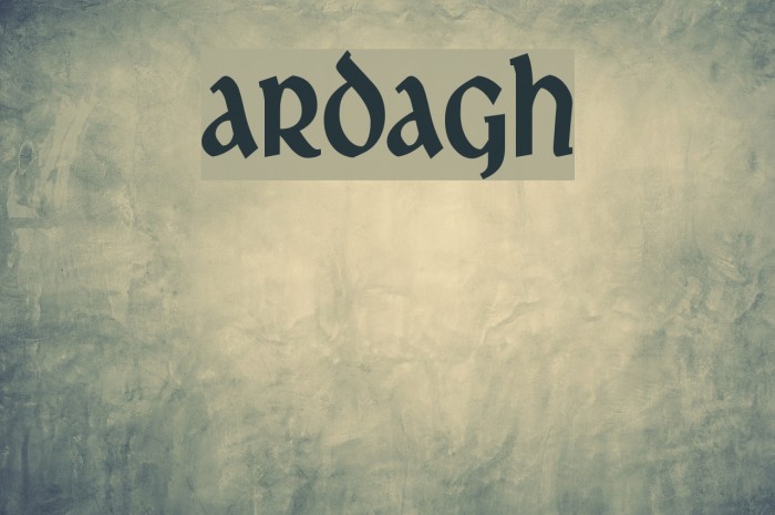 Ardagh 字体 examples