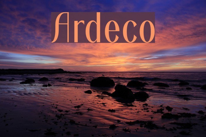 Ardeco Font examples