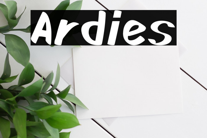 Ardies Font examples