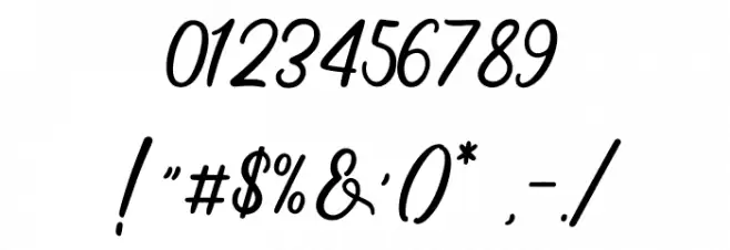 Ardinia Demo Font OTHER CHARS