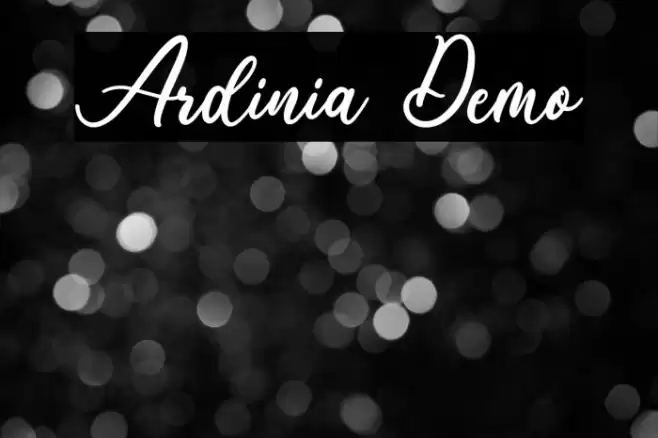 Ardinia Demo Font examples