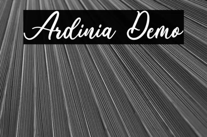 Ardinia Demo Font examples