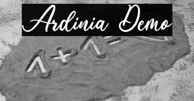 Ardinia Demo Font examples