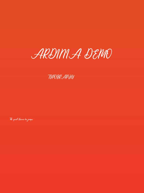Ardinia Demo Poster