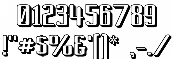 Ardour 3D GM Font Alte caractere