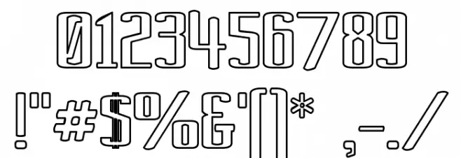 Ardour Outline フォント その他の文字