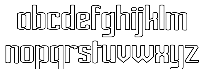 Ardour Outline Font LOWERCASE