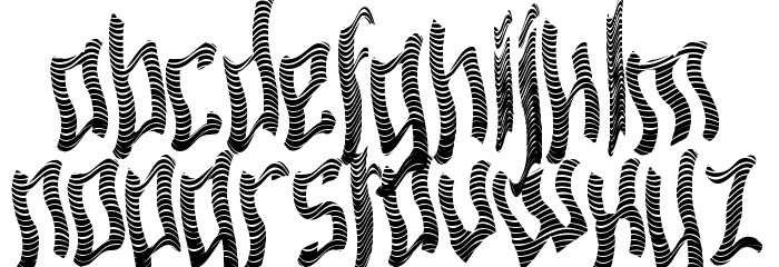 Ardour Waved Font LOWERCASE
