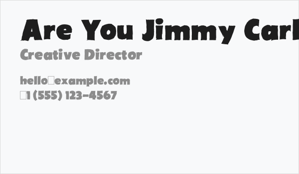 Are You Jimmy Carl Black Business Card
