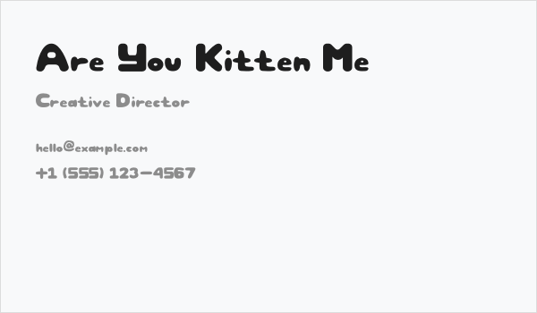 Are You Kitten Me Business Card
