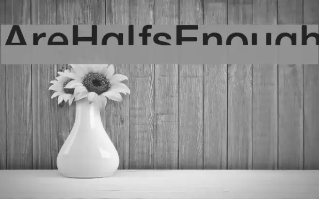 AreHalfsEnough Font examples