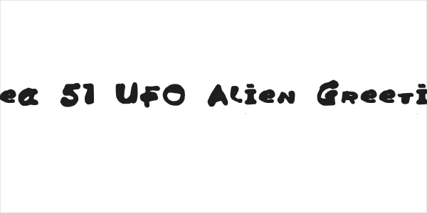 Area 51 UFO Alien Greeting Logo