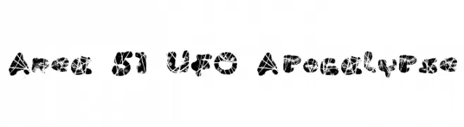 Area 51 UFO Apocalypse  font caratteri gratis