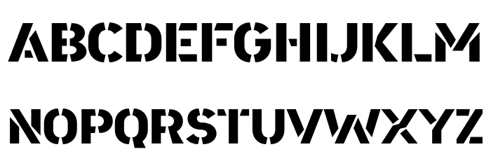 Area Stencil Font LOWERCASE