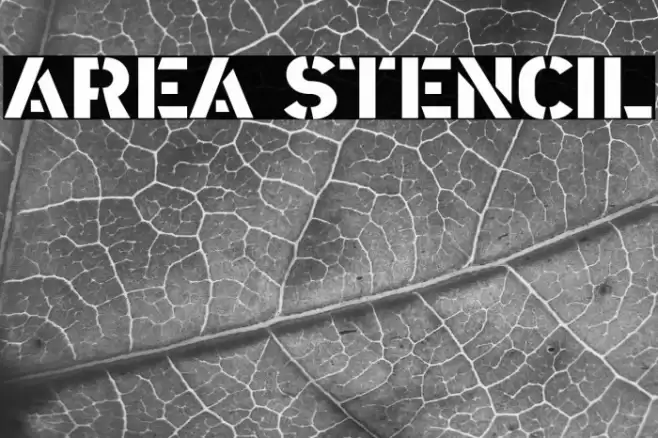Area Stencil Font examples