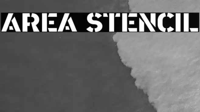 Area Stencil Font examples
