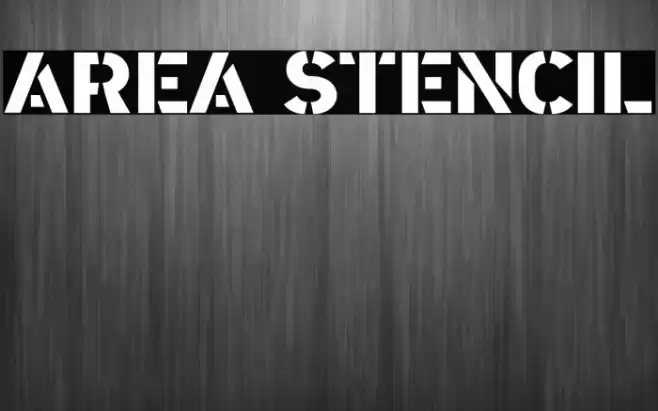 Area Stencil Font examples