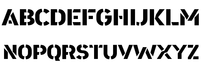 Area Stencil Font LOWERCASE