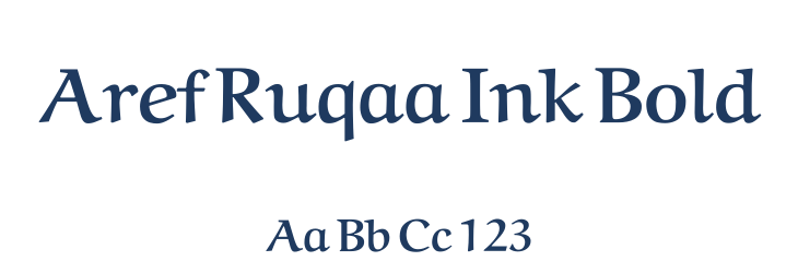 Aref Ruqaa Ink Bold Font Preview