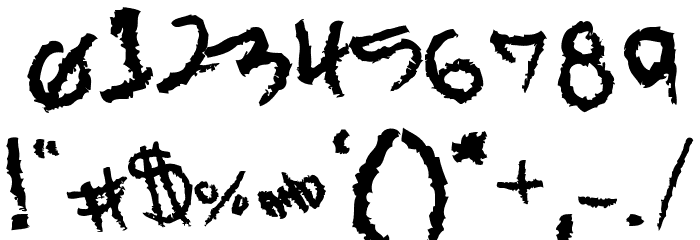 Arek Is So Grungey Font Alte caractere
