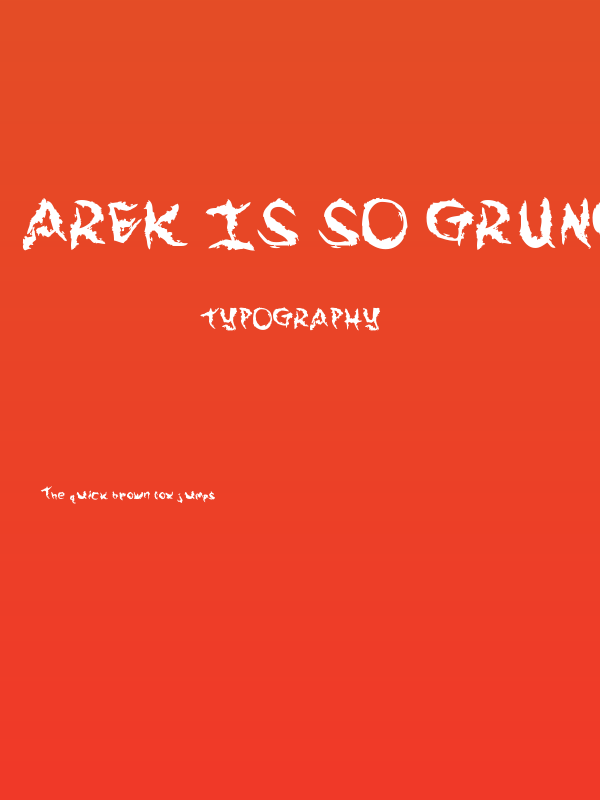 Arek Is So Grungey Poster