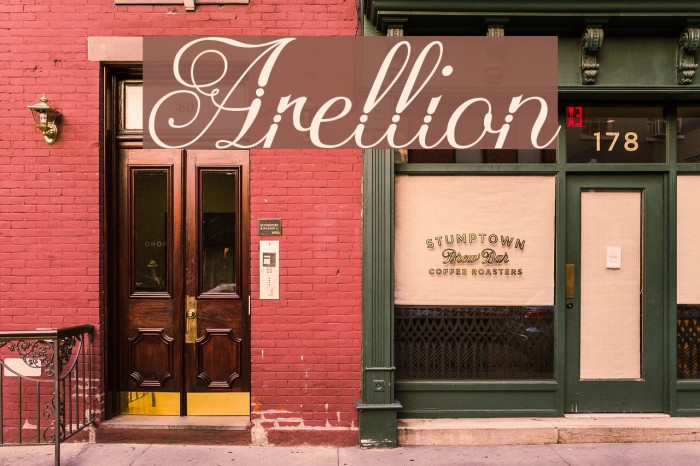 Arellion Font examples