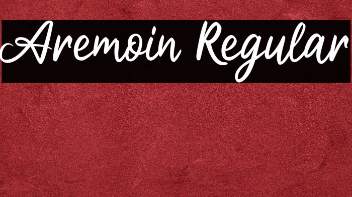 Aremoin Regular Example 1