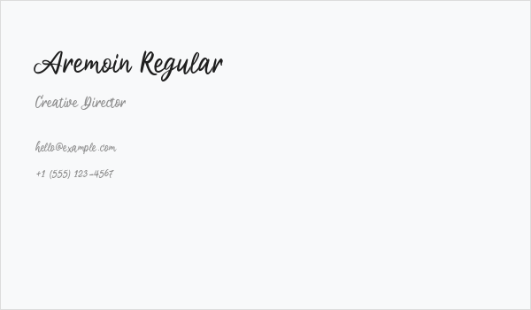 Aremoin Regular Business Card