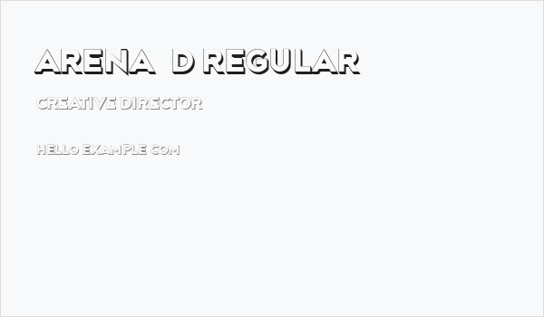 Arena 3D Regular Business Card