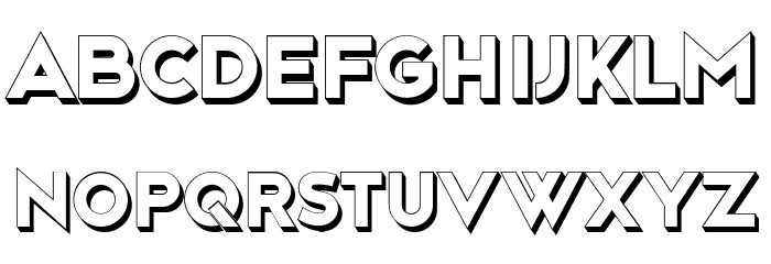 Arena 3D Regular Font LOWERCASE