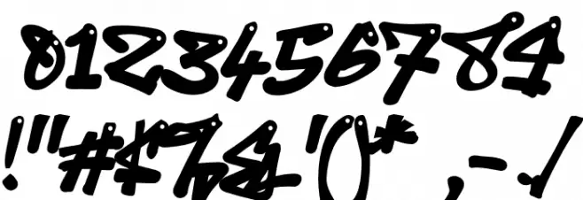 Arena Graffiti Font OTHER CHARS