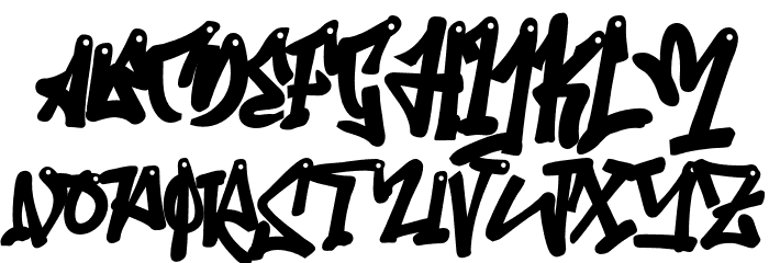 Arena Graffiti Font LOWERCASE