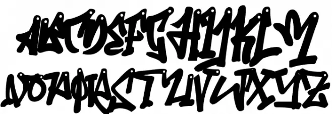 Arena Graffiti फ़ॉन्ट अपरकेस