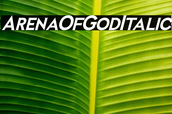 Arena Of God Italic Example 1