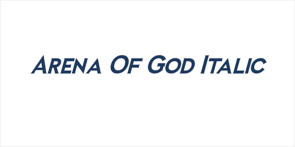 Arena Of God Italic Logo