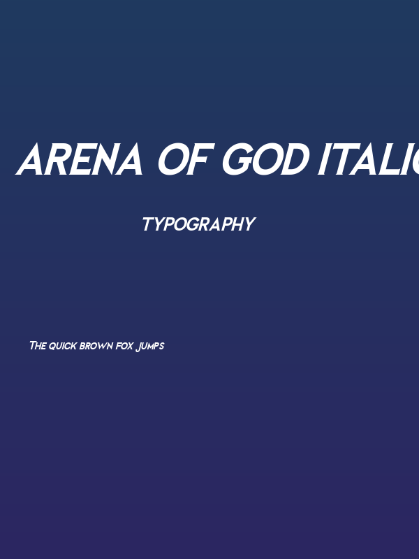 Arena Of God Italic Poster