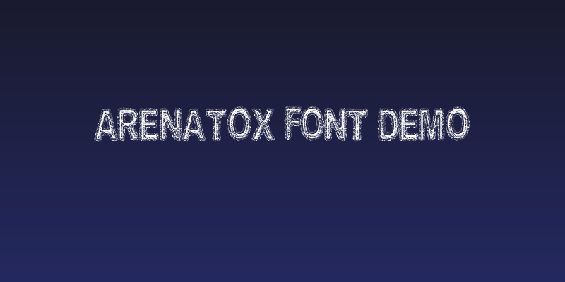 Arenatox font DEMO Social Header