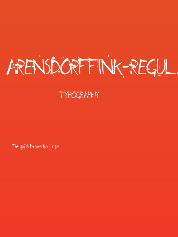 ArensdorffInk-Regular Poster