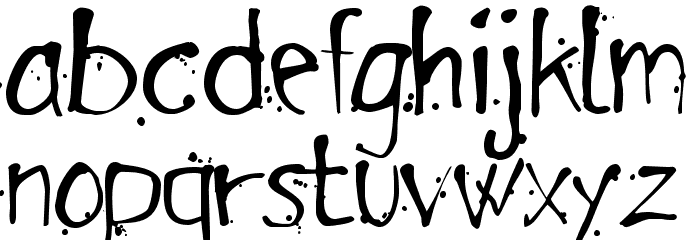 ArensdorffInk-Regular Font LOWERCASE
