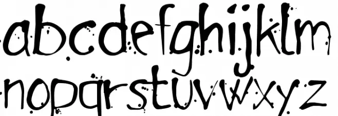 ArensdorffInk-Regular फ़ॉन्ट लोअरकेस