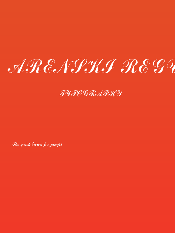 Arenski Regular Poster