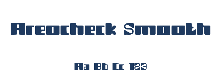 Areocheck Smooth Font Preview