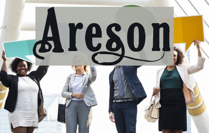 Areson Font examples