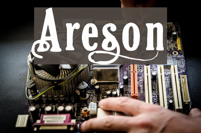 Areson Font examples