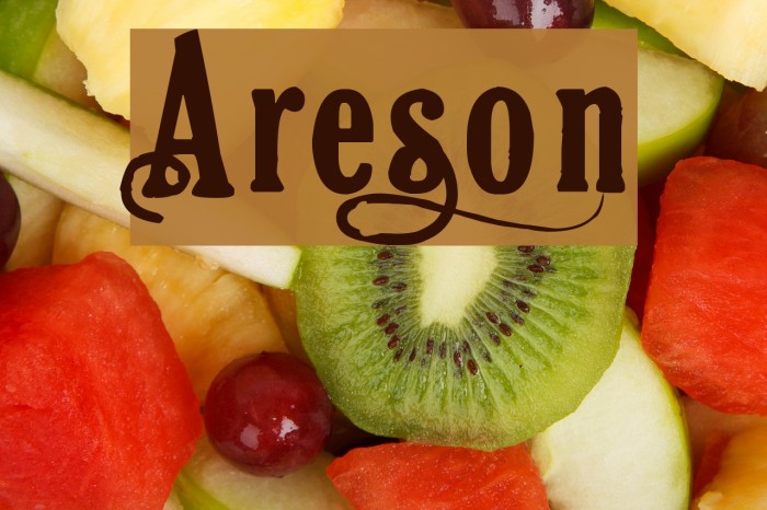 Areson Font examples