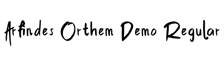 Arfindes Orthem Demo Regular फ़ॉन्ट