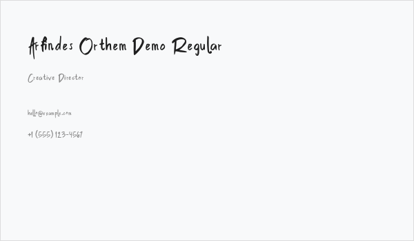 Arfindes Orthem Demo Regular Business Card