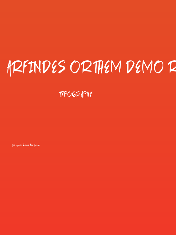 Arfindes Orthem Demo Regular Poster
